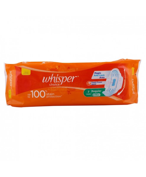 Whisper Choice Sanitary Regular with Wings – 7 Pads